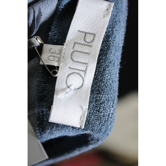 Pluto Women's Round Neck Sleeveless Fringe Lace Up Blouse Blue Size 36 - Picture 4 of 6